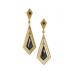 Baxter Moerman Ripple Earrings with Kite Shaped Salt & Pepper Diamonds