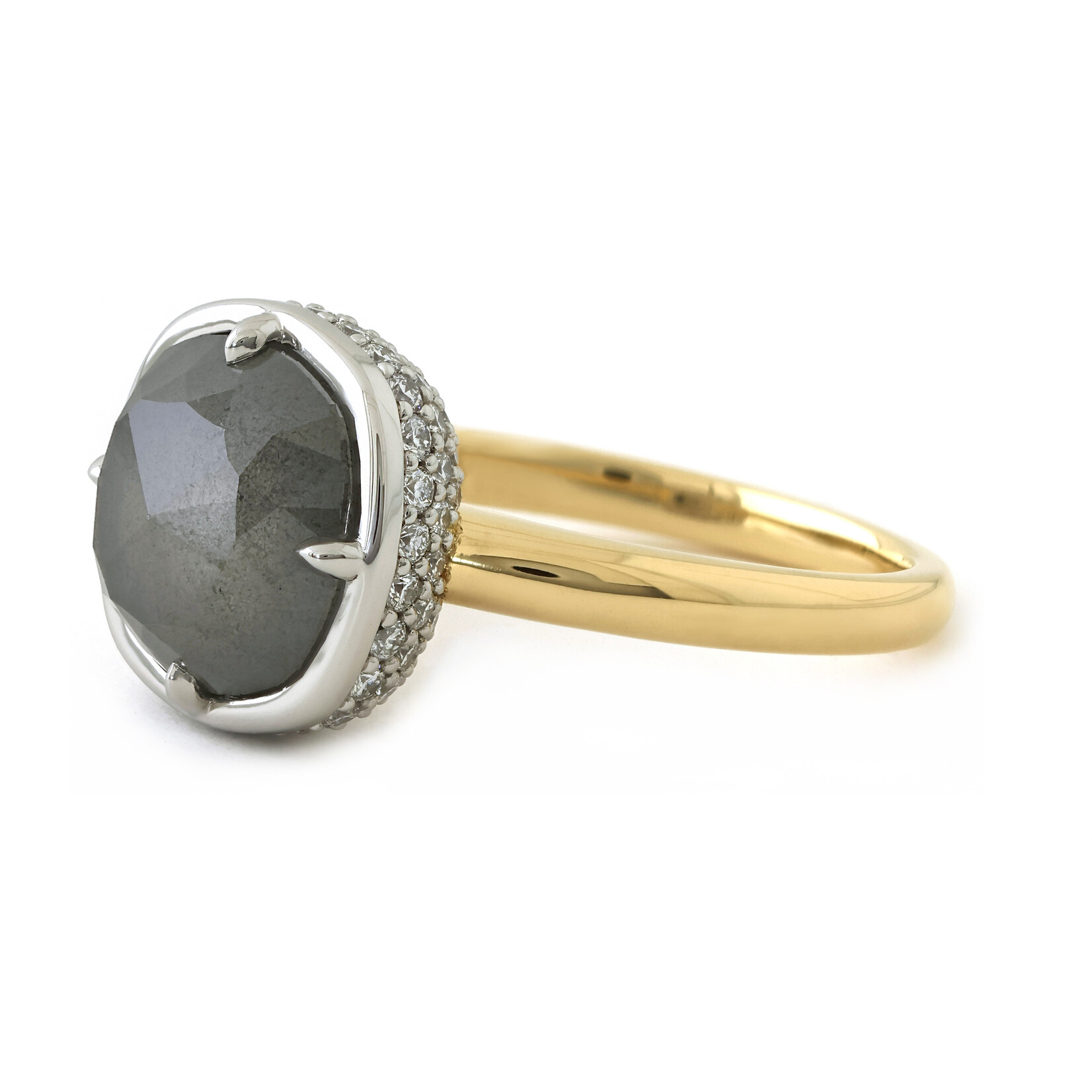 Baxter Moerman Avery Ring with Hazy Grey Rose Cut Diamond