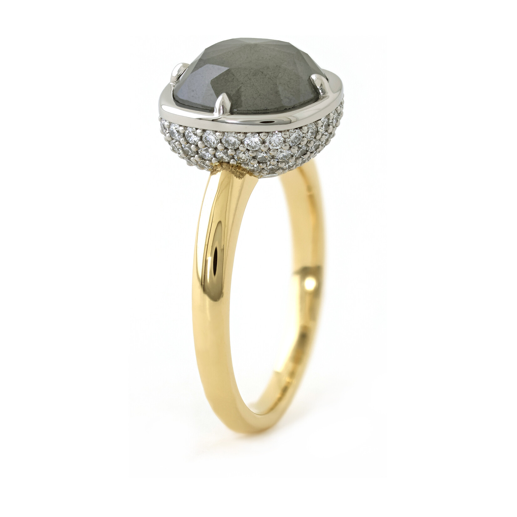 Baxter Moerman Avery Ring with Hazy Grey Rose Cut Diamond