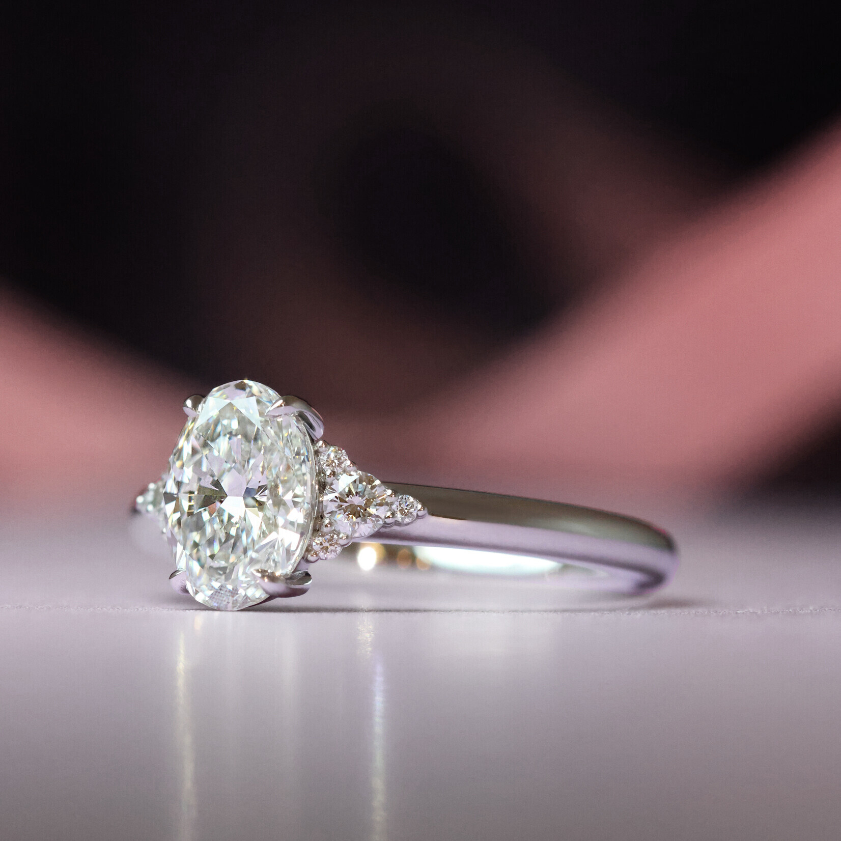 Baxter Moerman Maddie Engagement Ring with Oval Diamond