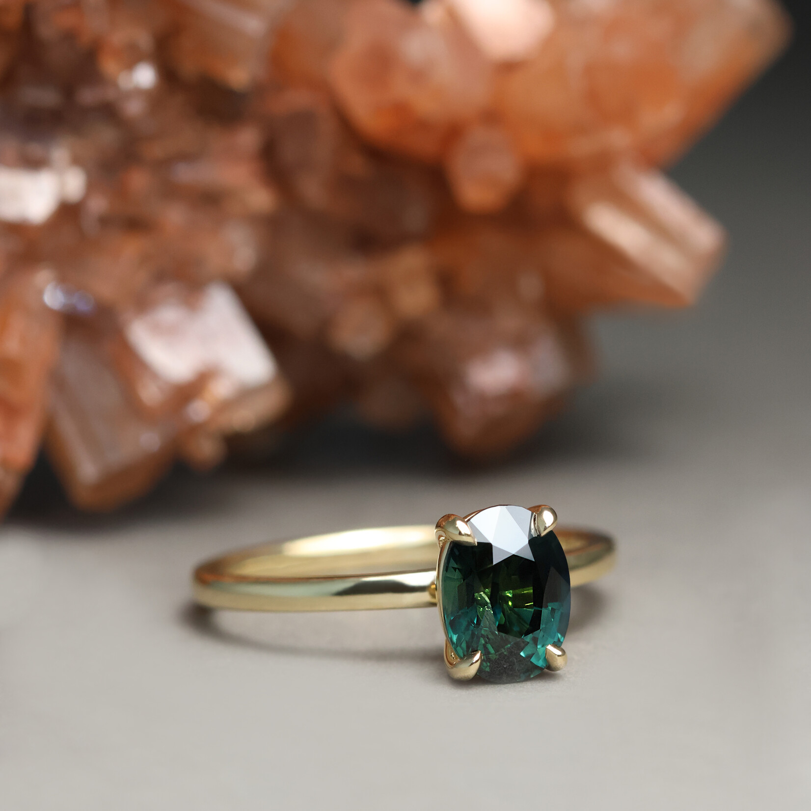 Baxter Moerman Chelsea Ring with Teal Sapphire
