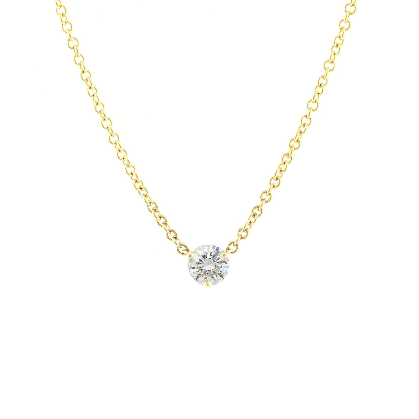 Baxter Moerman Diamond Solitaire Necklace 1/4ct in 18K Yellow Gold