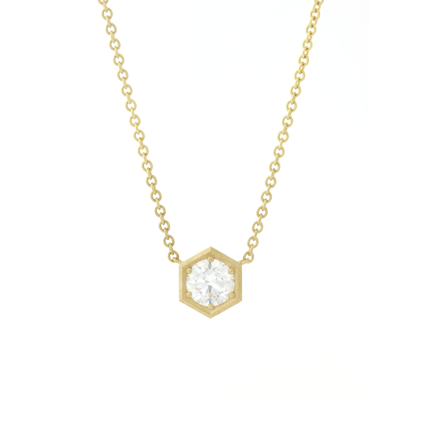 Baxter Moerman Hex Solitaire Diamond Necklace