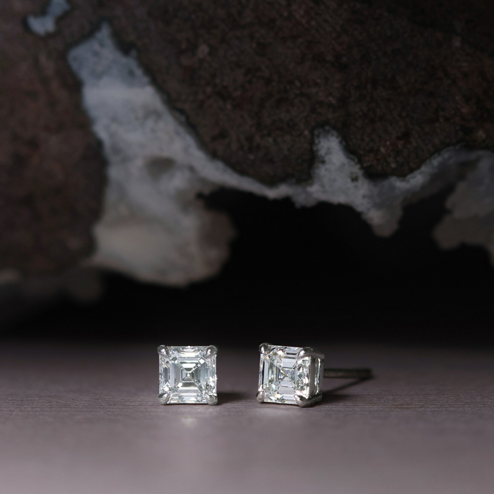 Baxter Moerman Asscher Cut Diamond Studs - 1.00ctw