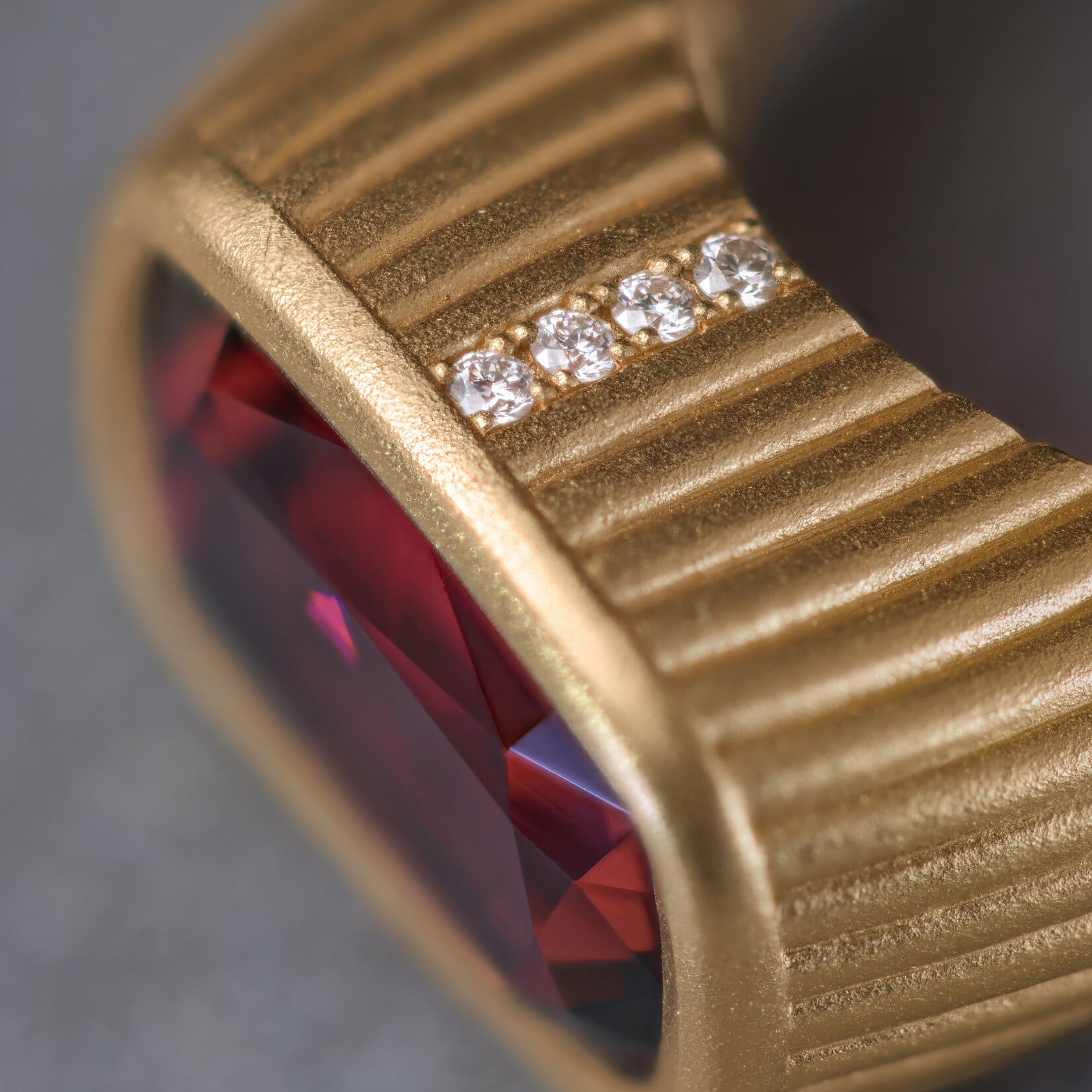 Baxter Moerman Aura Ring with 5.78ct Pink Nigerian Tourmaline & Diamonds