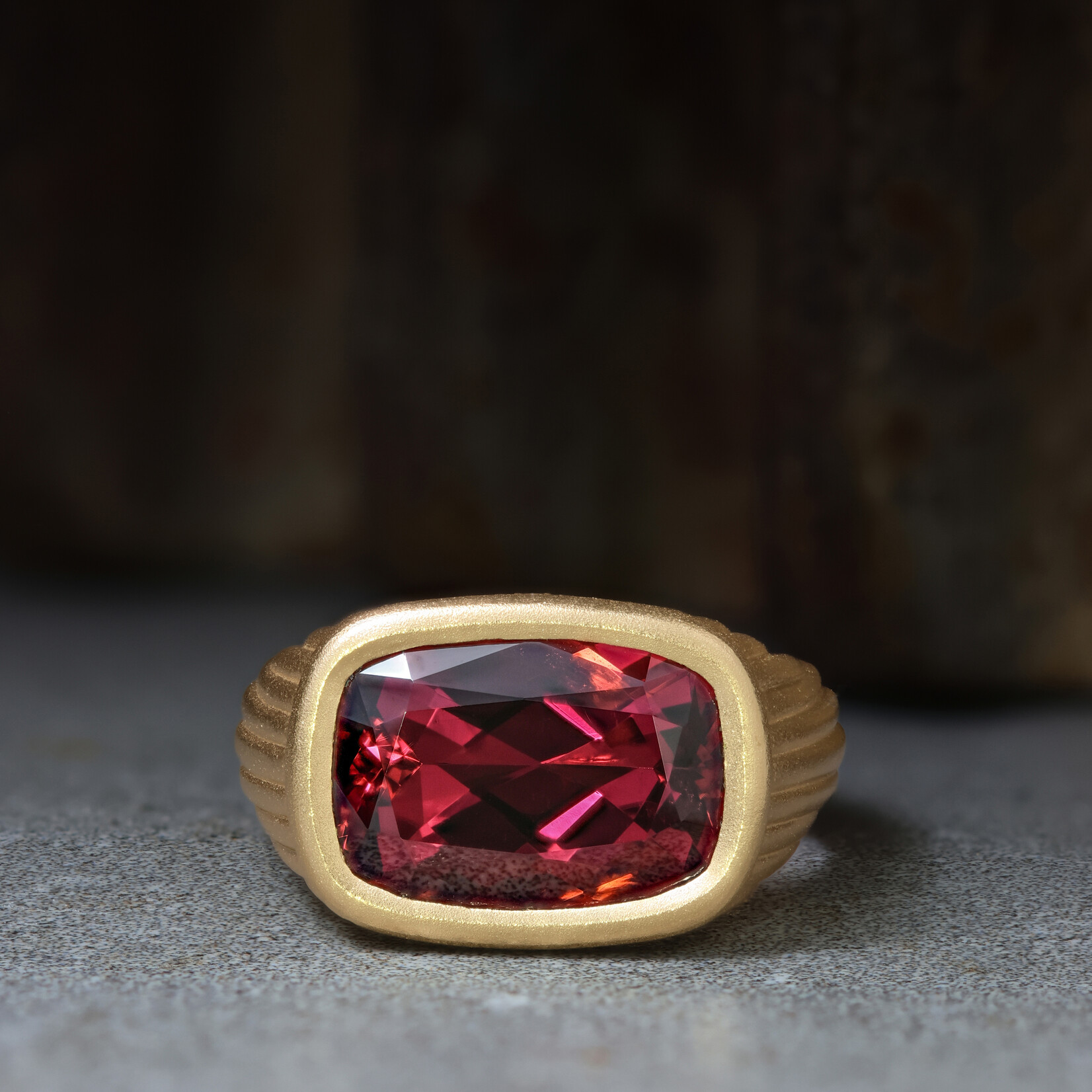 Baxter Moerman Aura Ring with Pink Nigerian Tourmaline