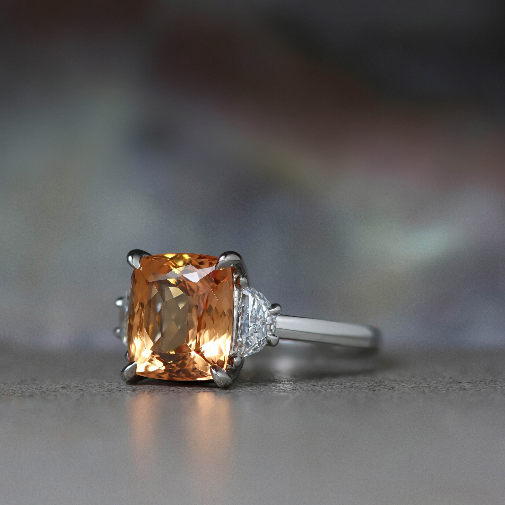 Baxter Moerman Penelope Ring with Imperial Topaz and Diamonds