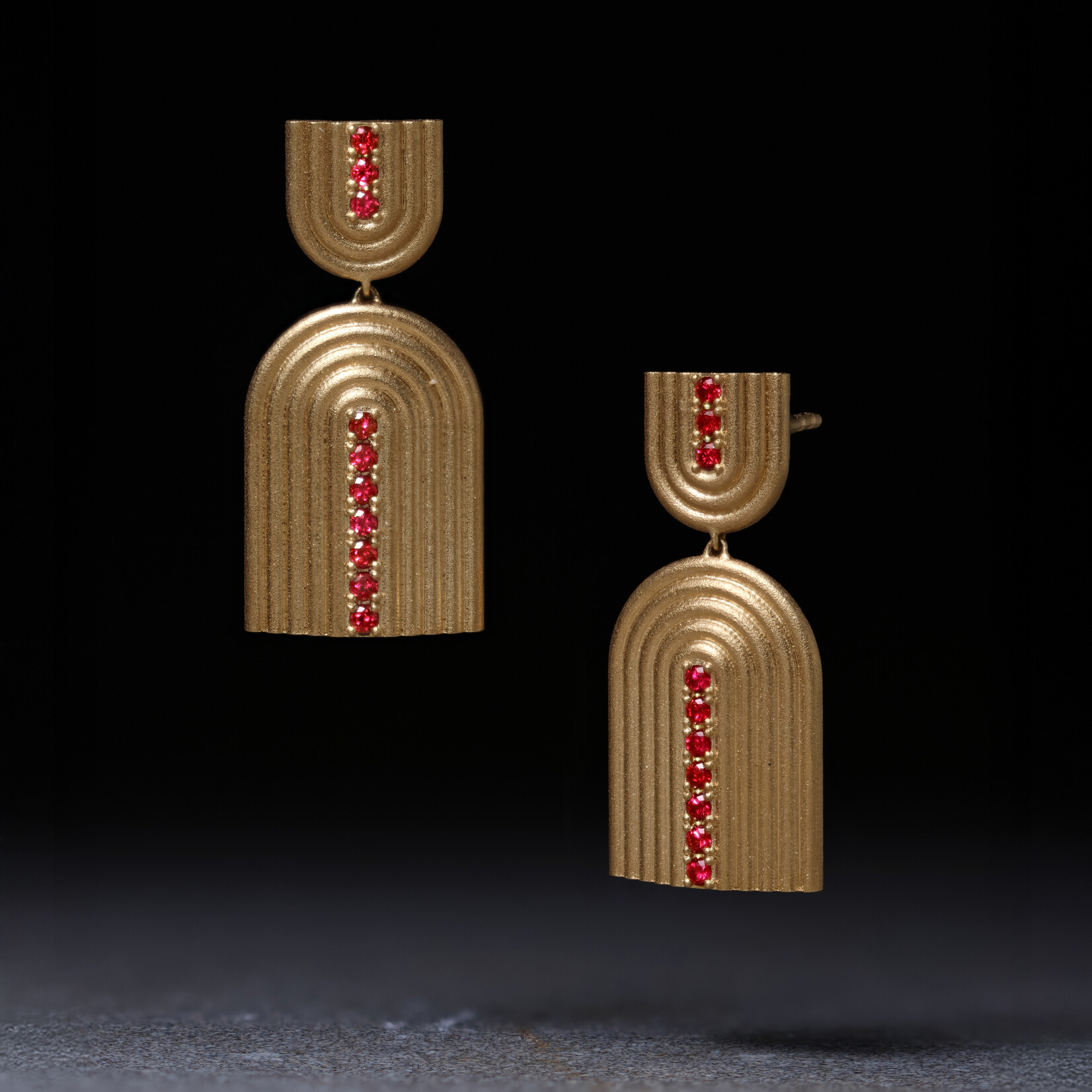 Baxter Moerman Ruby Aura Drop Earrings