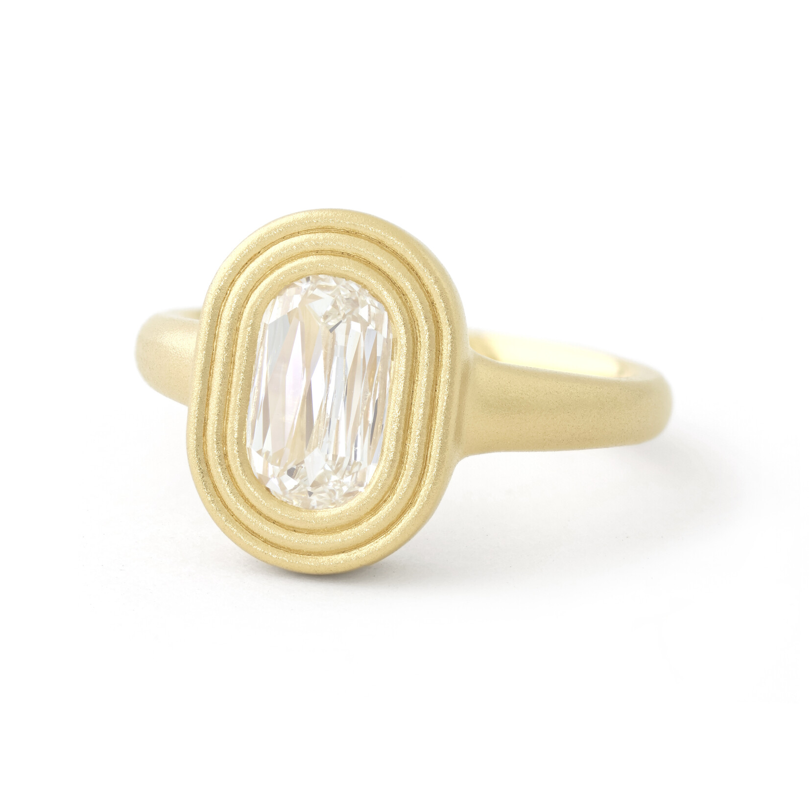 Baxter Moerman Ripple Ring with Scissor Cut Diamond
