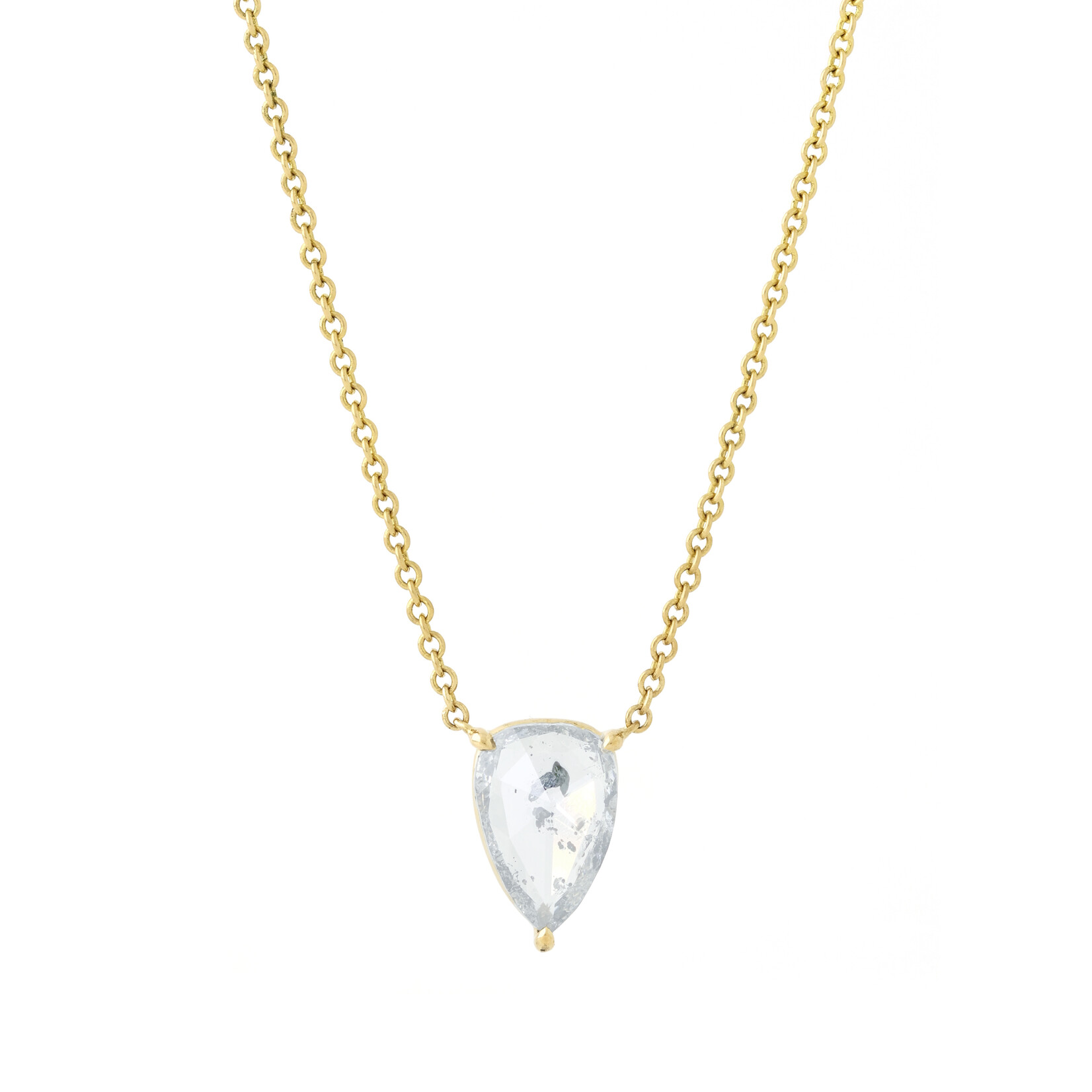 Baxter Moerman Salt & Pepper Pear Diamond Necklace
