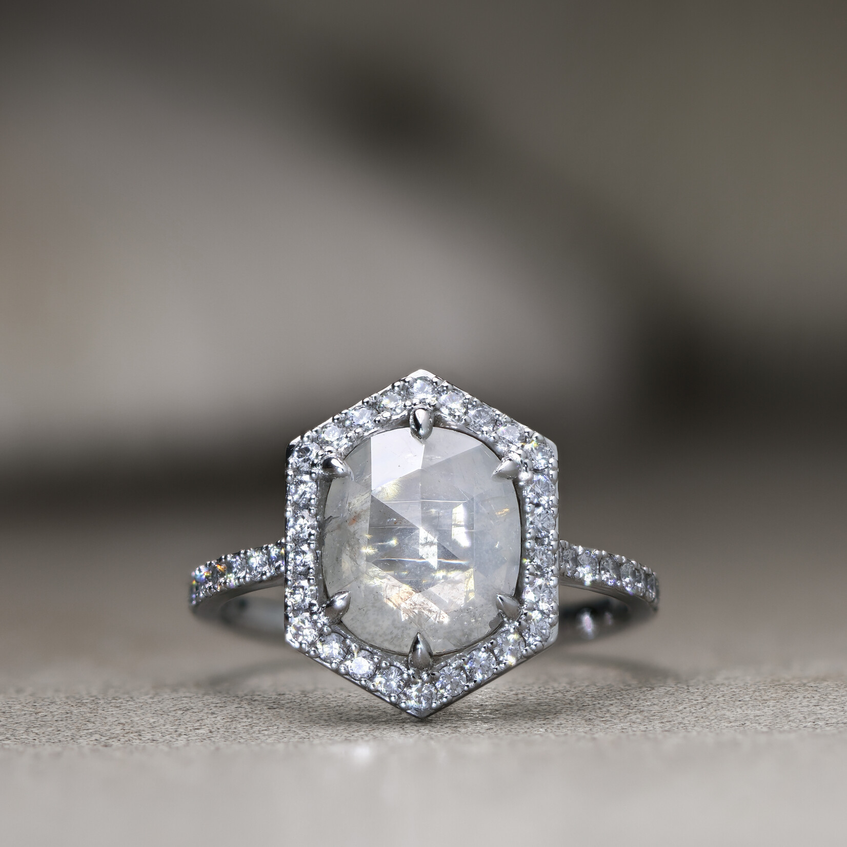 Baxter Moerman Hailey Ring with Silky Rose Cut Diamond