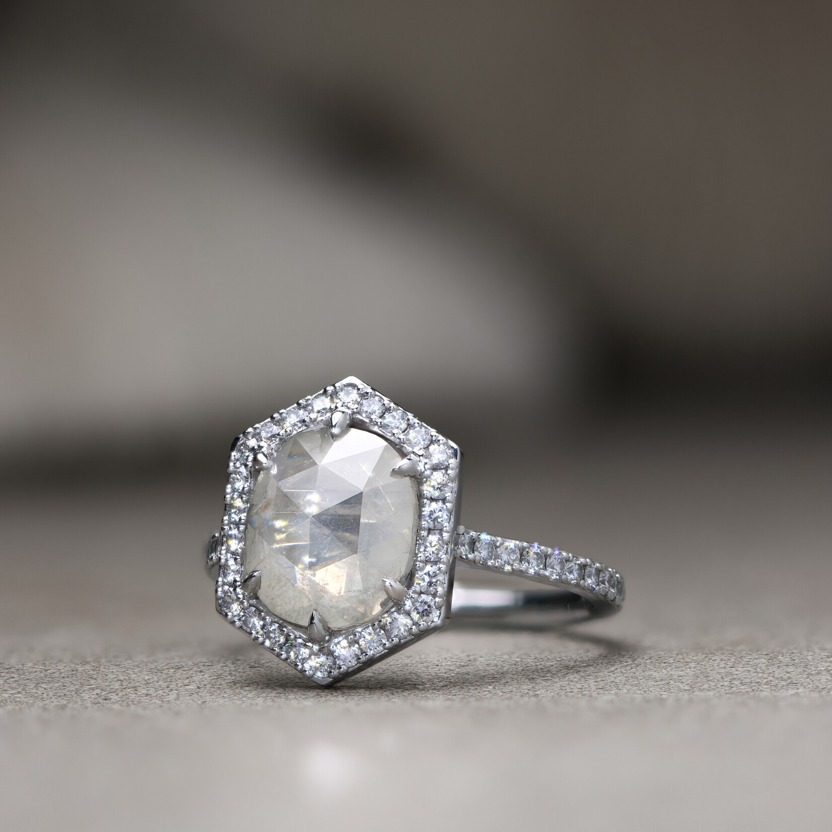 Baxter Moerman Hailey Ring with Silky Rose Cut Diamond