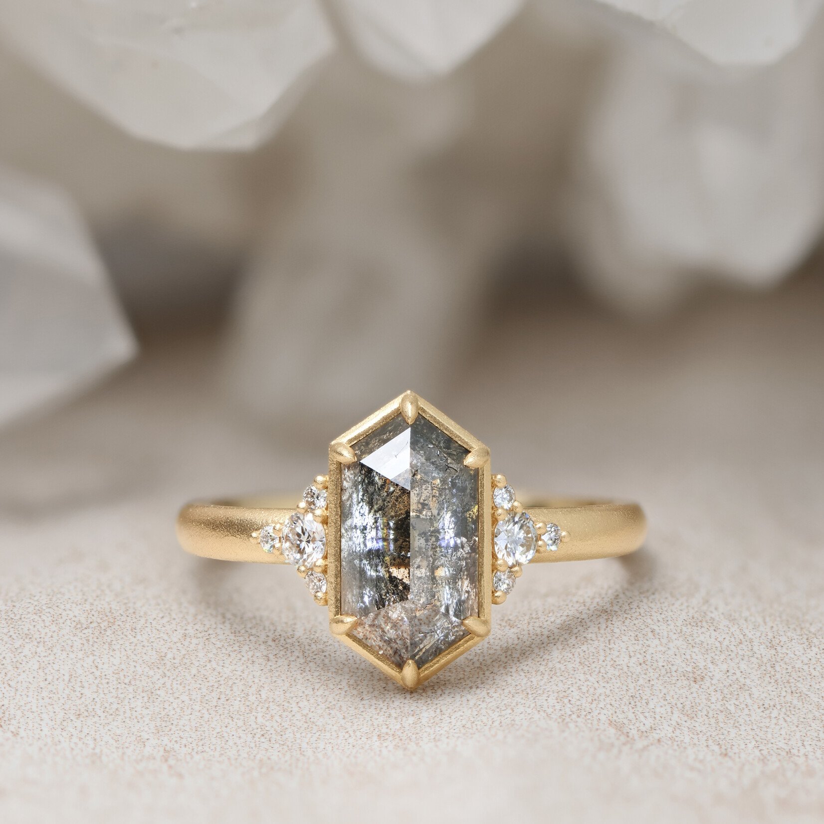 Baxter Moerman Maddie Ring with Rose Cut Hex Diamond