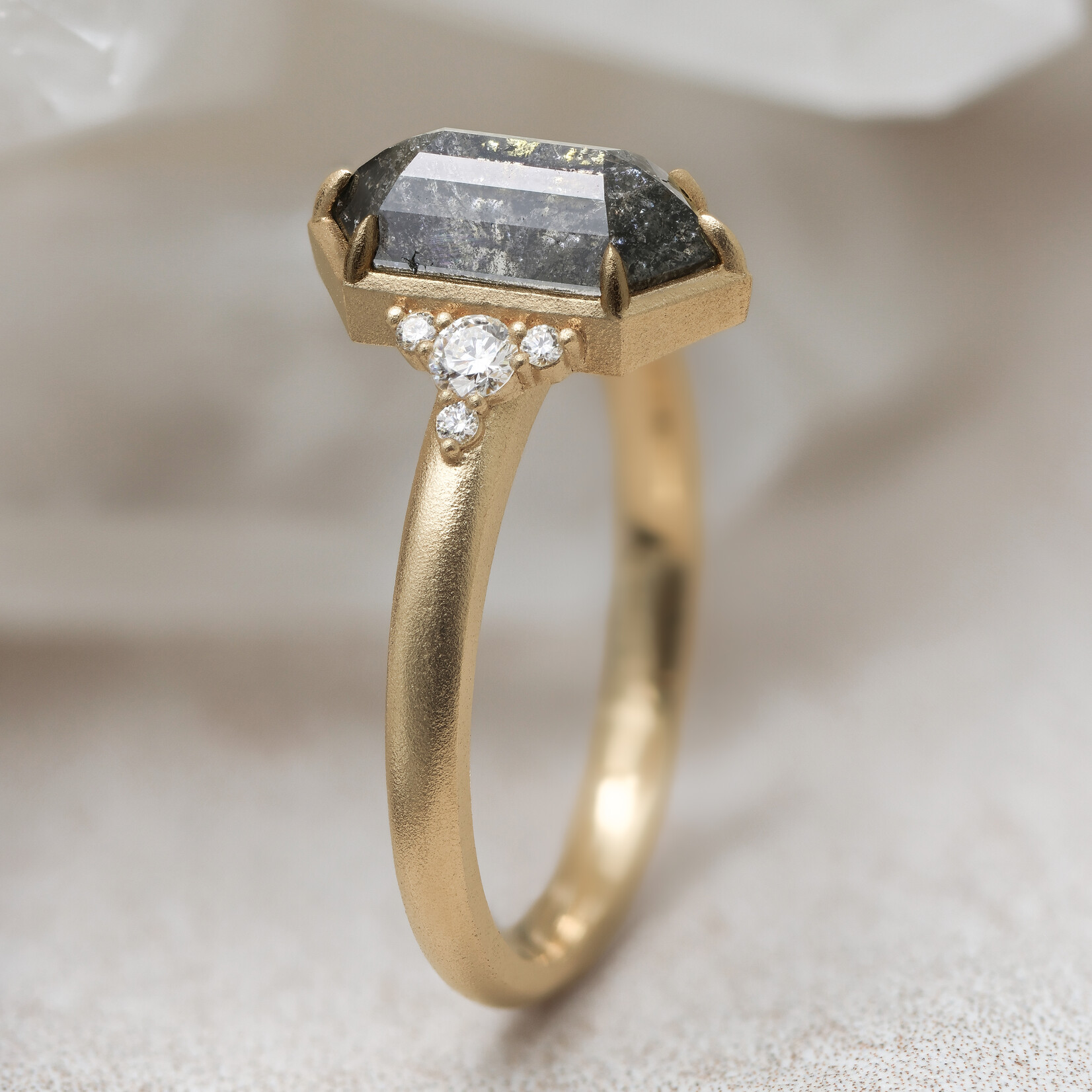 Baxter Moerman Maddie Ring with Rose Cut Hex Diamond