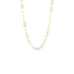 Baxter Moerman Niki Flat Link Necklace 20” Handmade Chain 18K gold