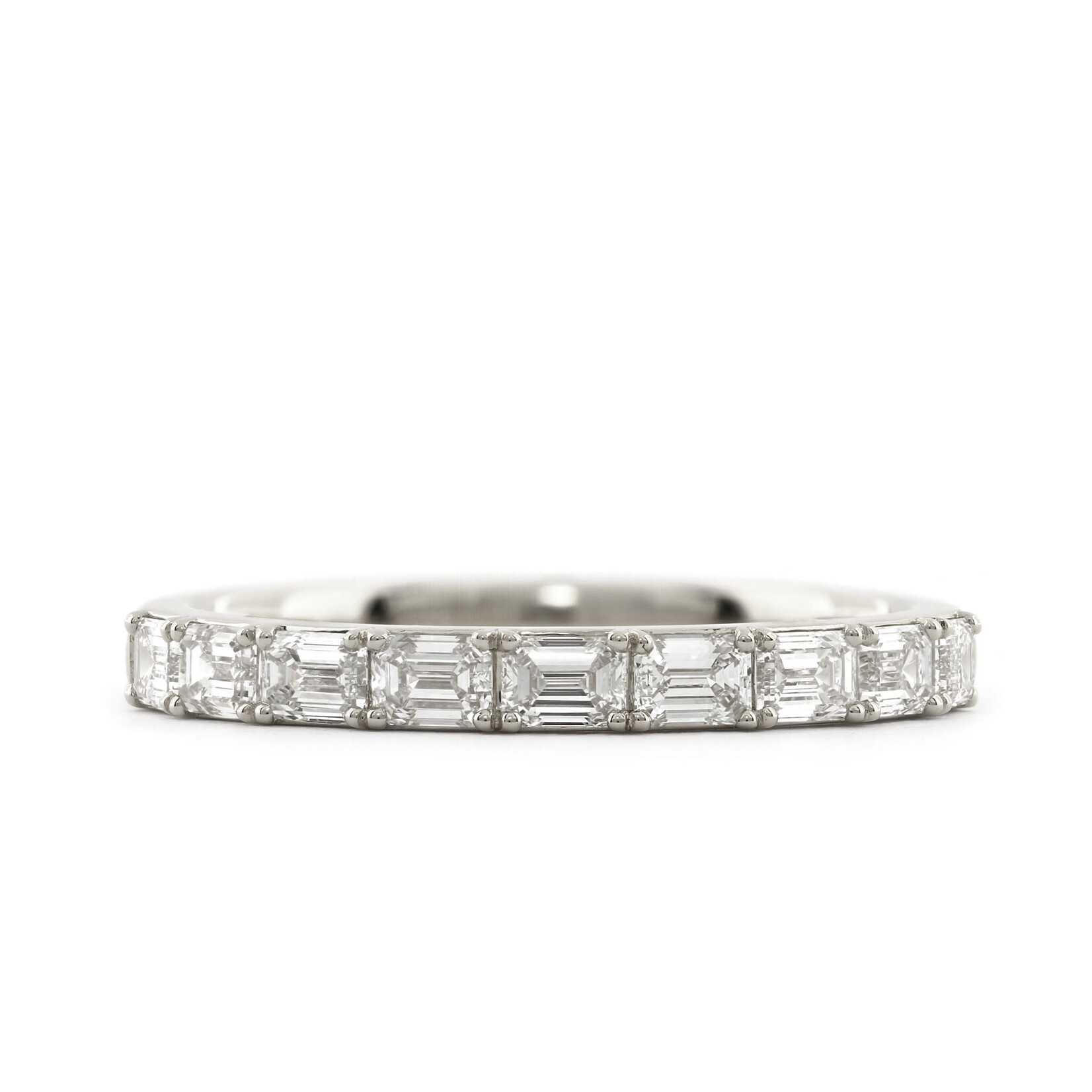 Baxter Moerman Gigi Anniversary Band with Emerald Cut Diamonds