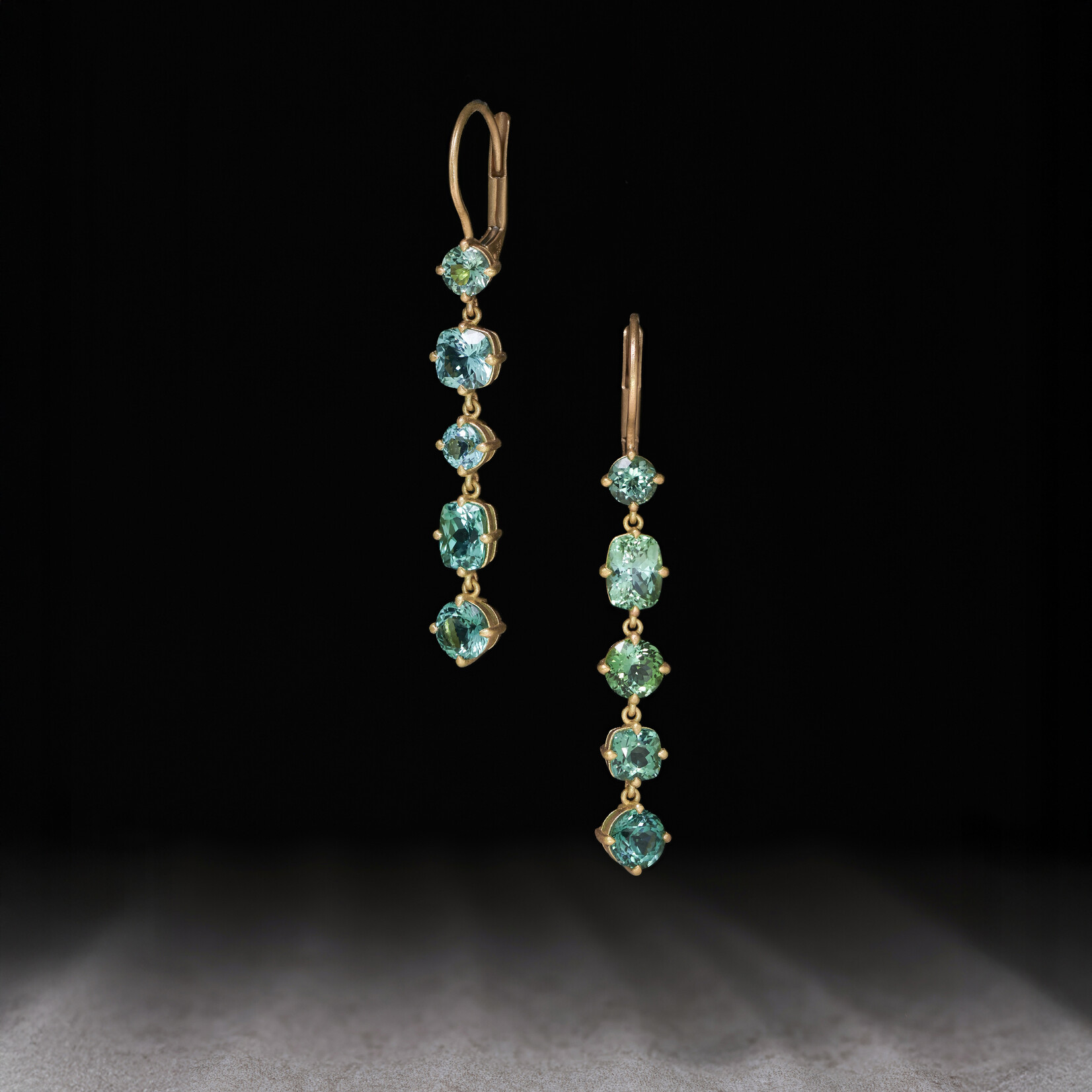 Baxter Moerman Chroma Drop Earrings with Mint Tourmaline