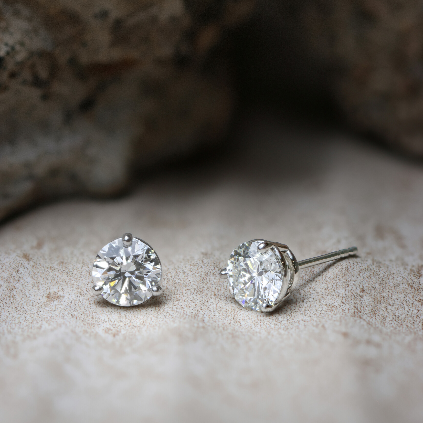 Baxter Moerman Diamond Stud Earrings Platinum - 1.60ctw