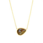 Baxter Moerman Anika Necklace  with Cognac Pear Rose Cut Sapphire