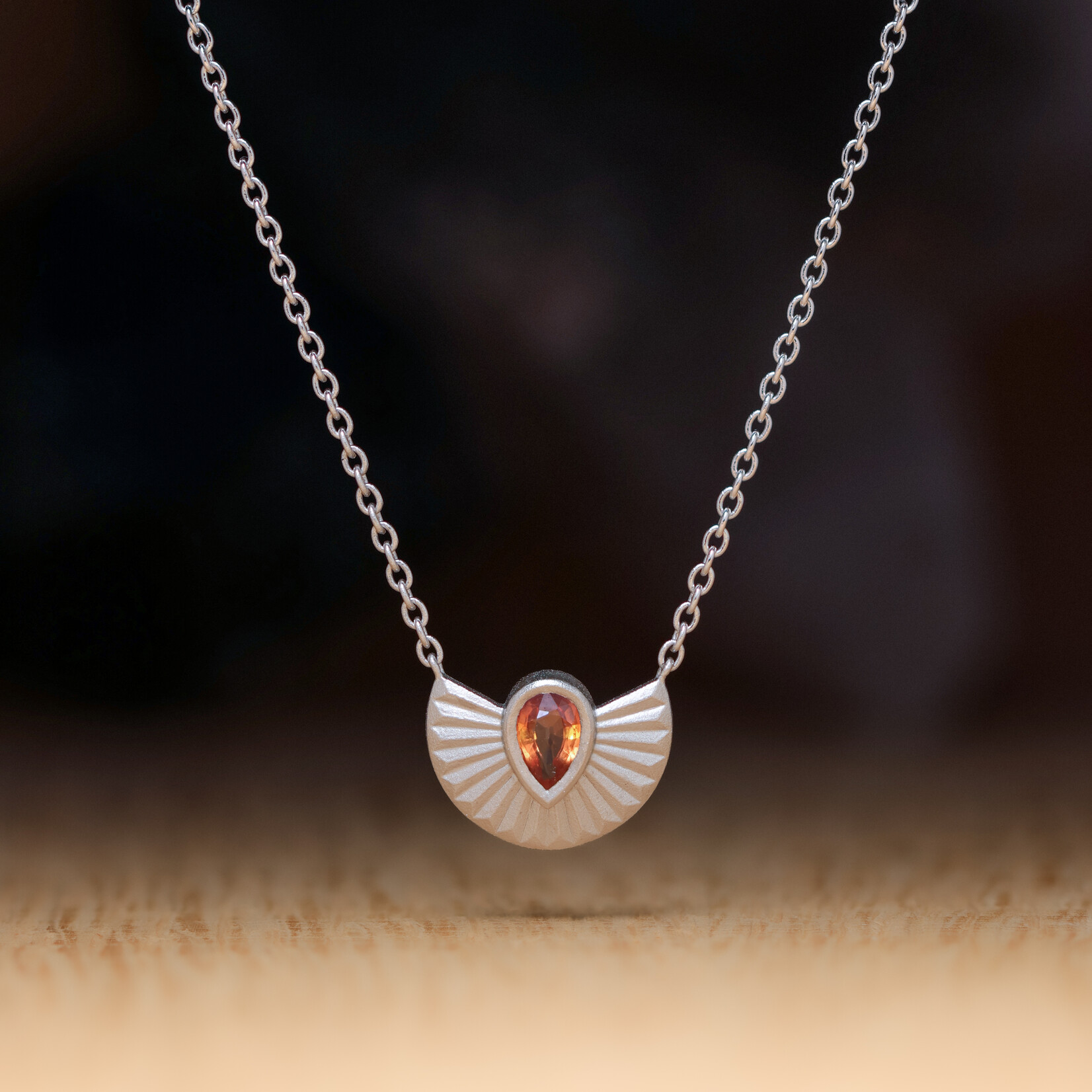 Baxter Moerman Phoenix Necklace with Pear Sapphire