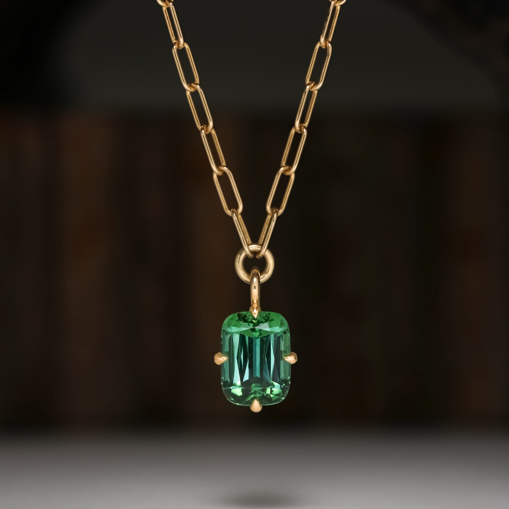 Baxter Moerman Isla Necklace with Blue Green Tourmaline
