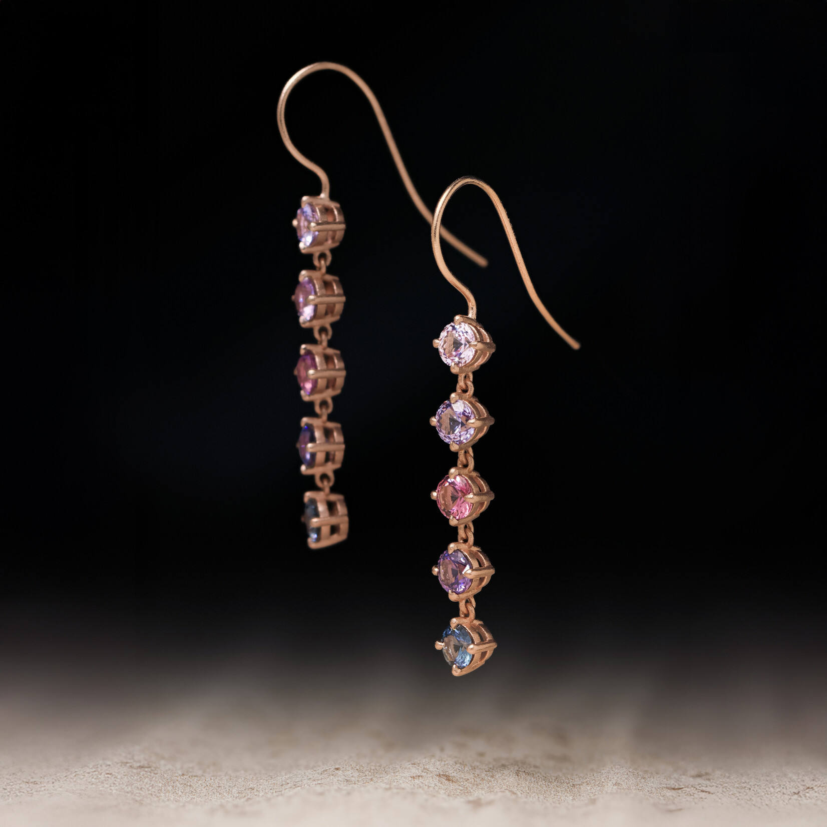 Baxter Moerman Chroma Drop Earrings with Ombré Spinel