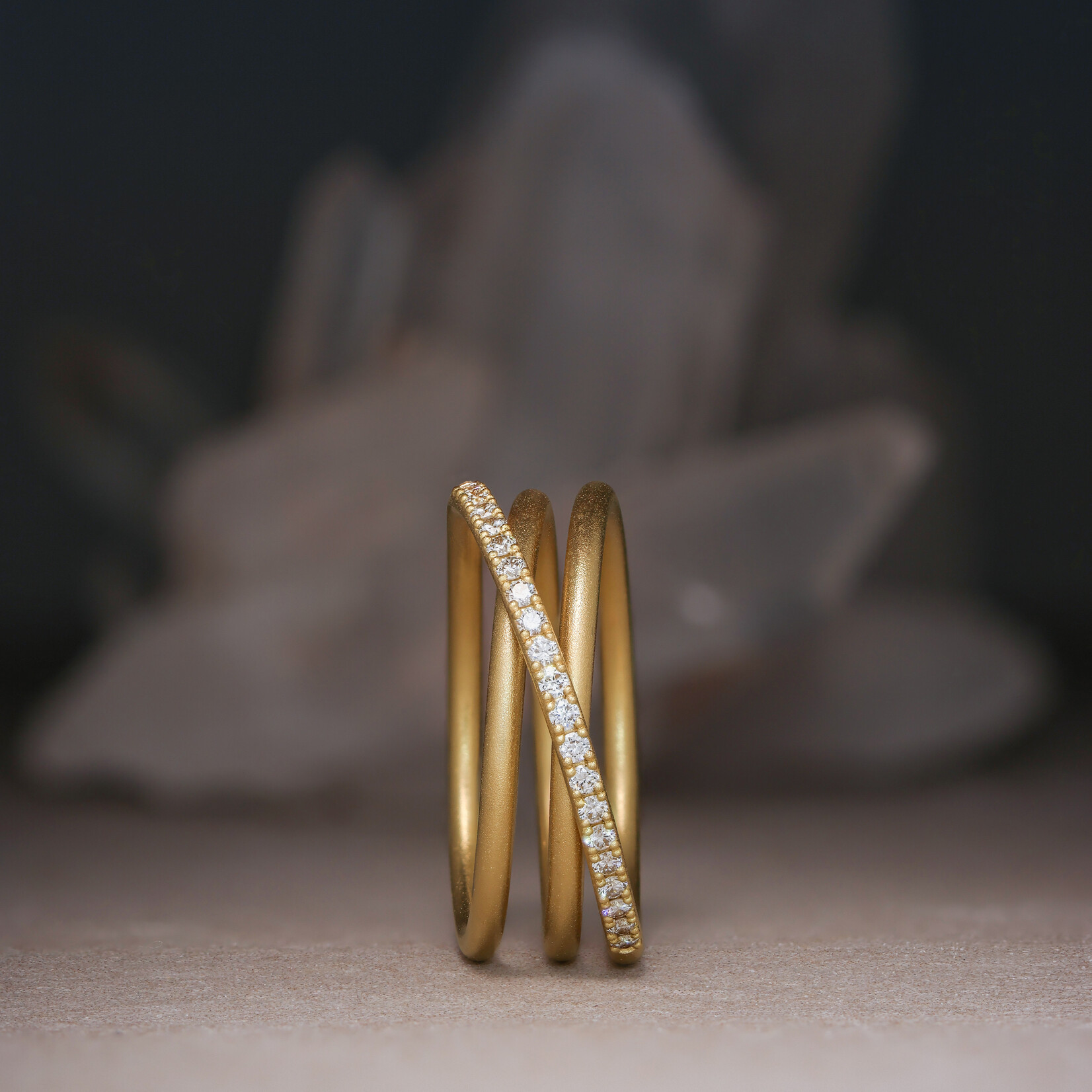 Baxter Moerman Coil Ring with Diamonds