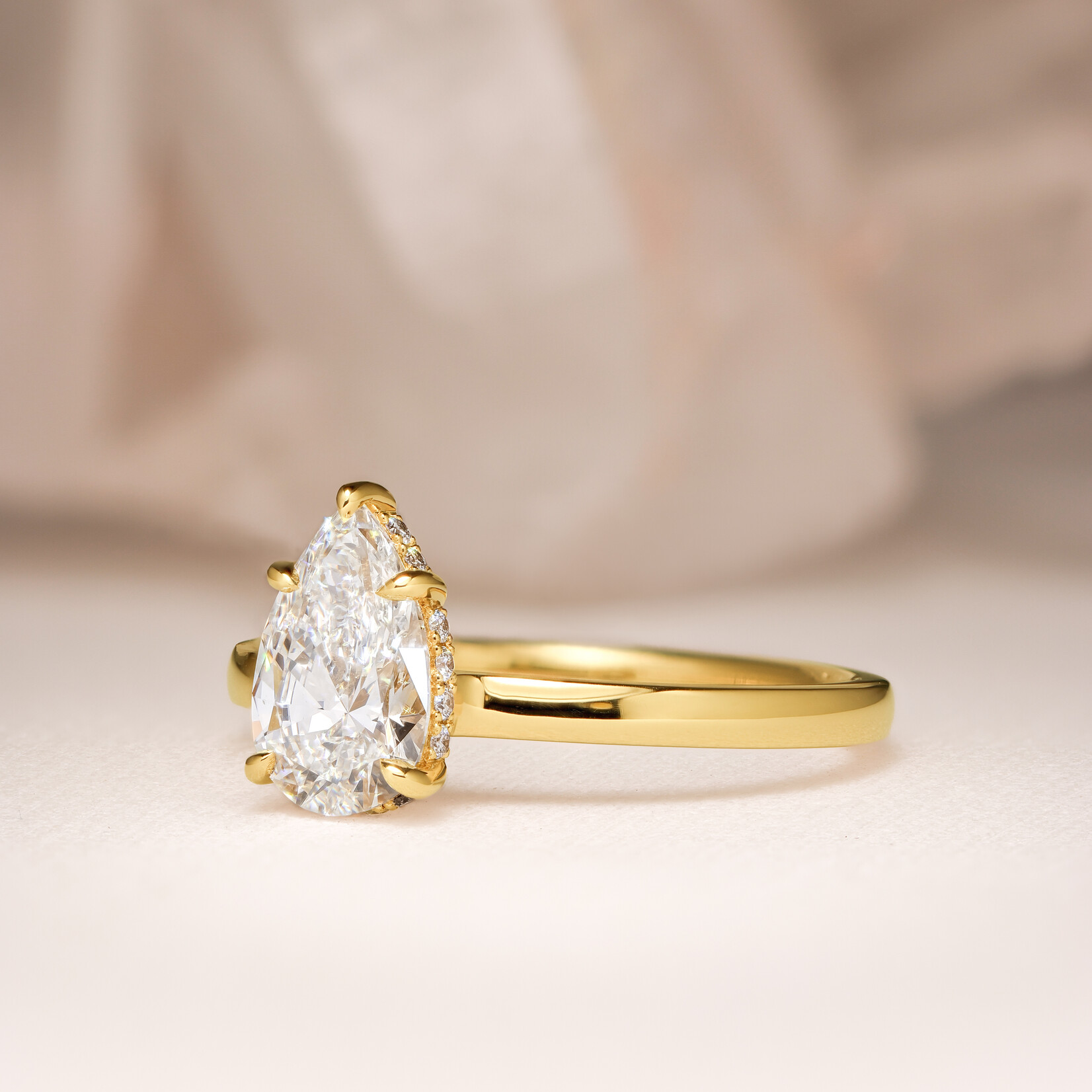 Baxter Moerman Gwen Ring with Pear Diamond