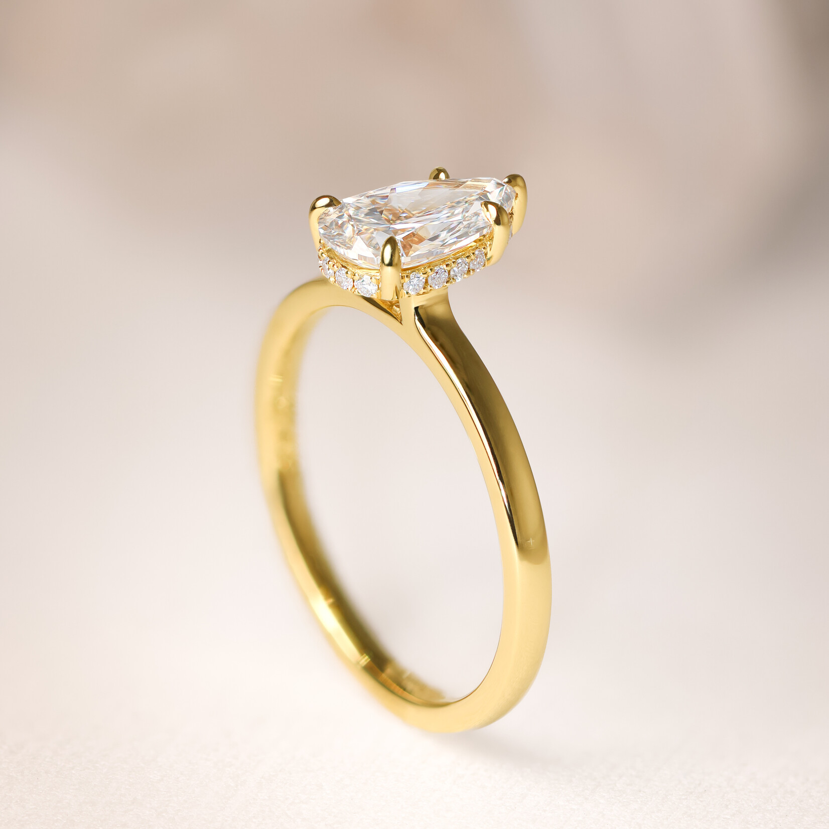 Baxter Moerman Gwen Ring with Pear Diamond