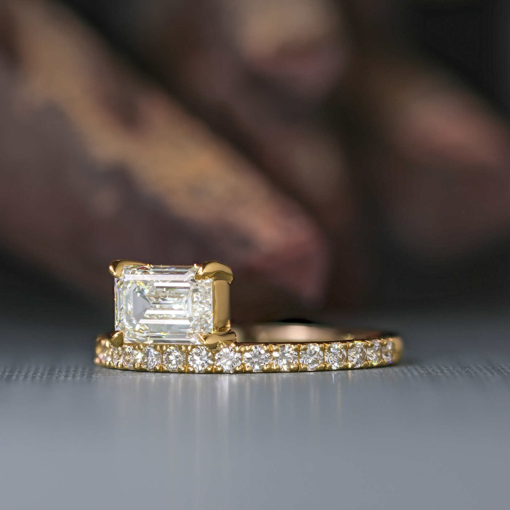 Baxter Moerman Cendra Ring with Emerald Cut Diamond