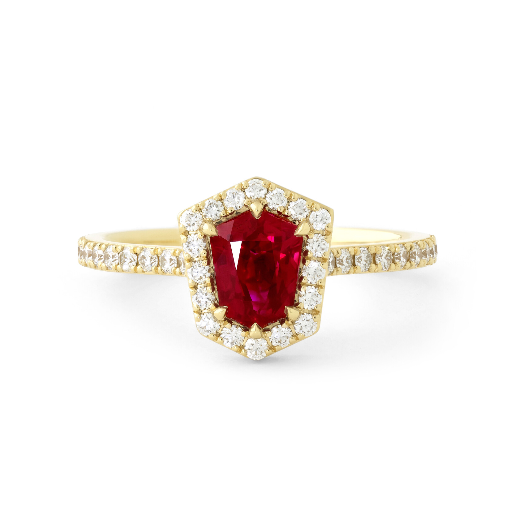 Baxter Moerman Kinsley Ring with Ruby Shield
