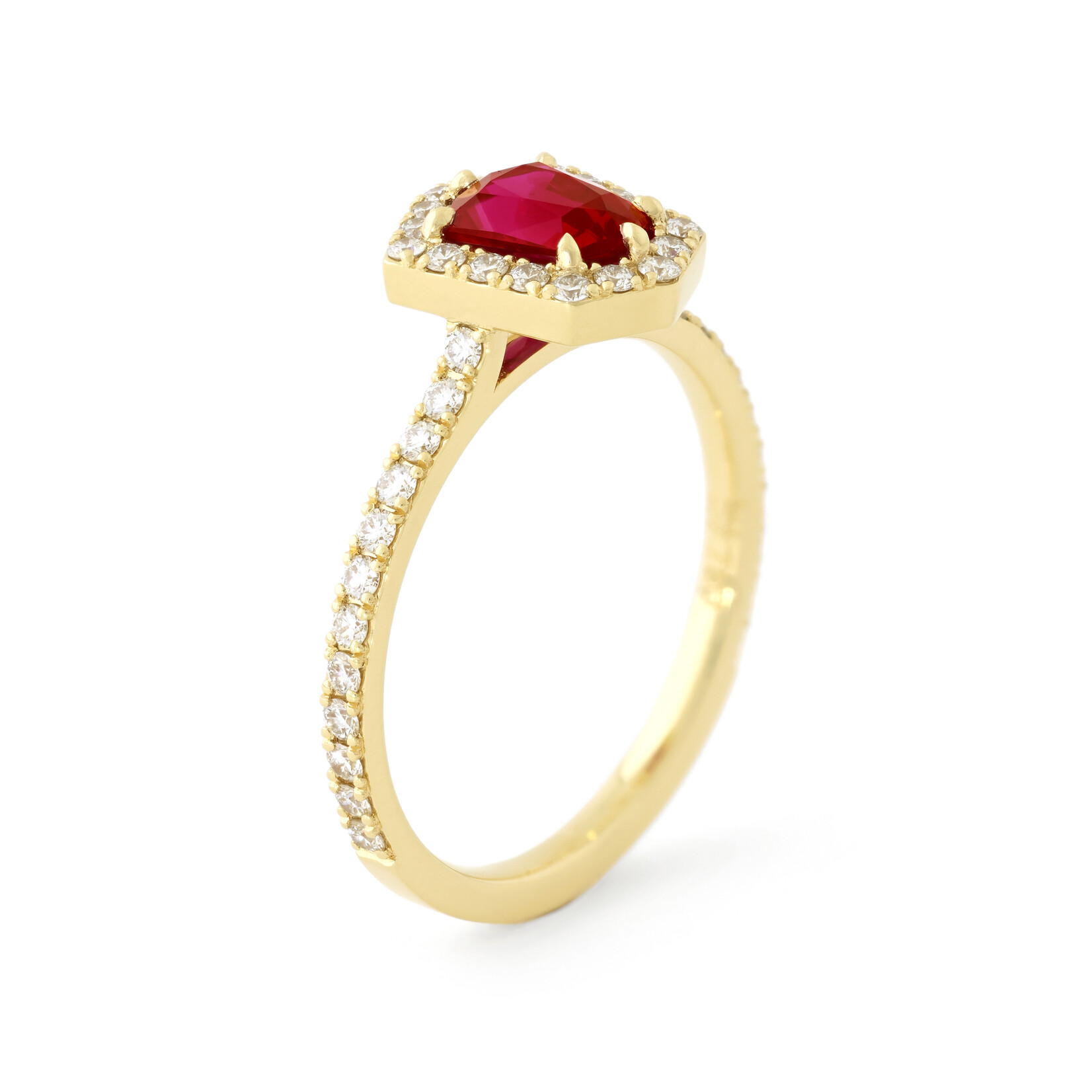 Baxter Moerman Kinsley Ring with Ruby Shield