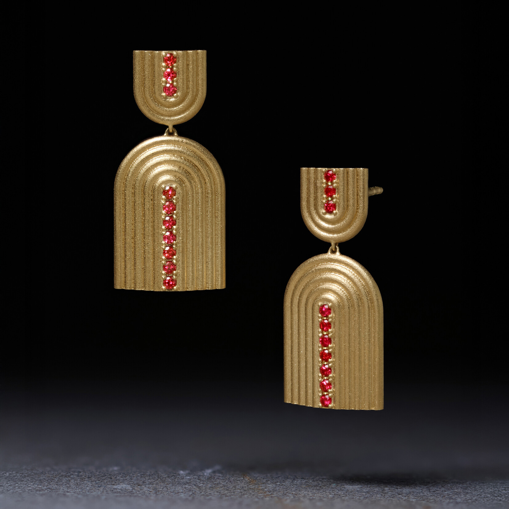 Baxter Moerman Ruby Aura Drop Earrings