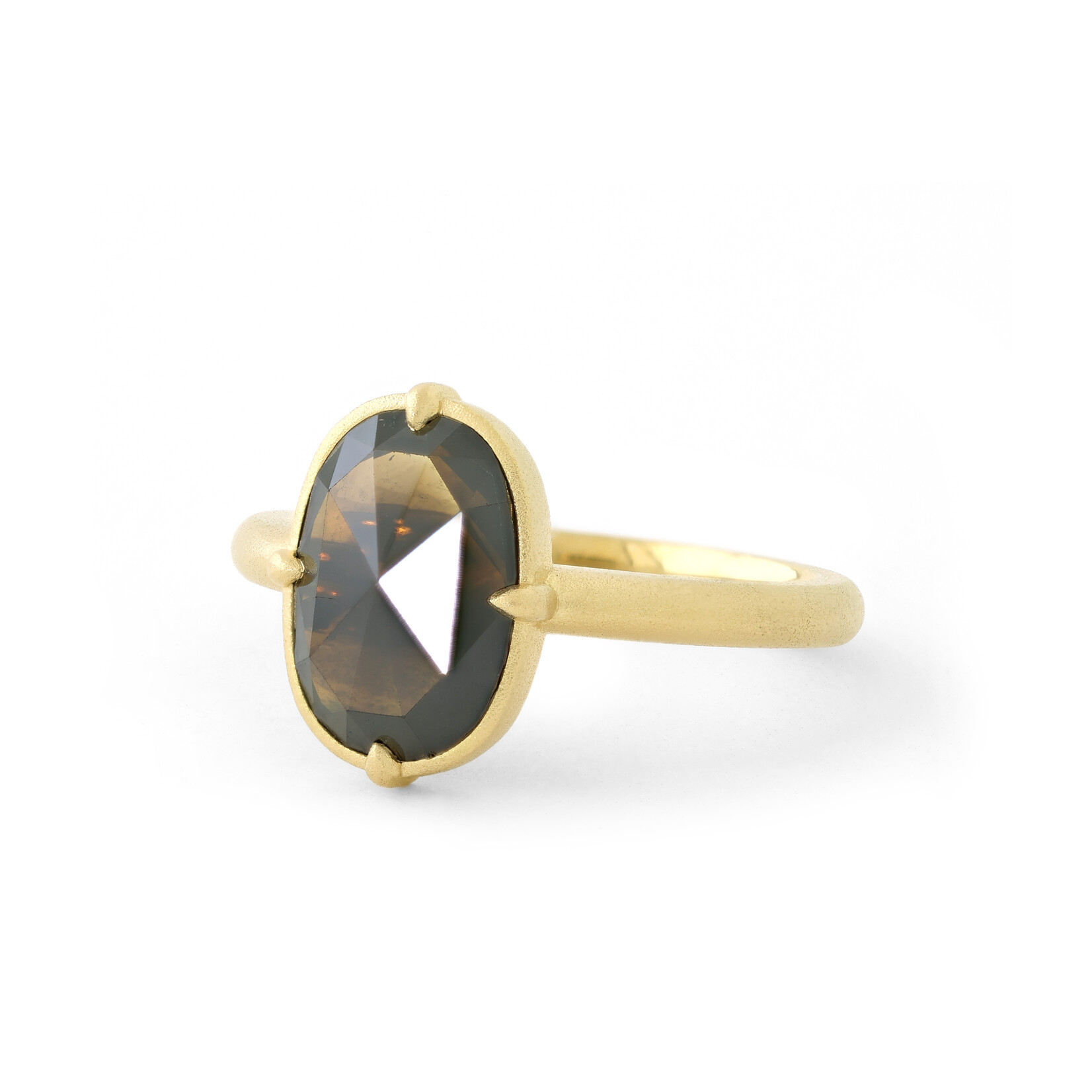 Baxter Moerman Quinn Ring with Cognac Rose Cut Diamond