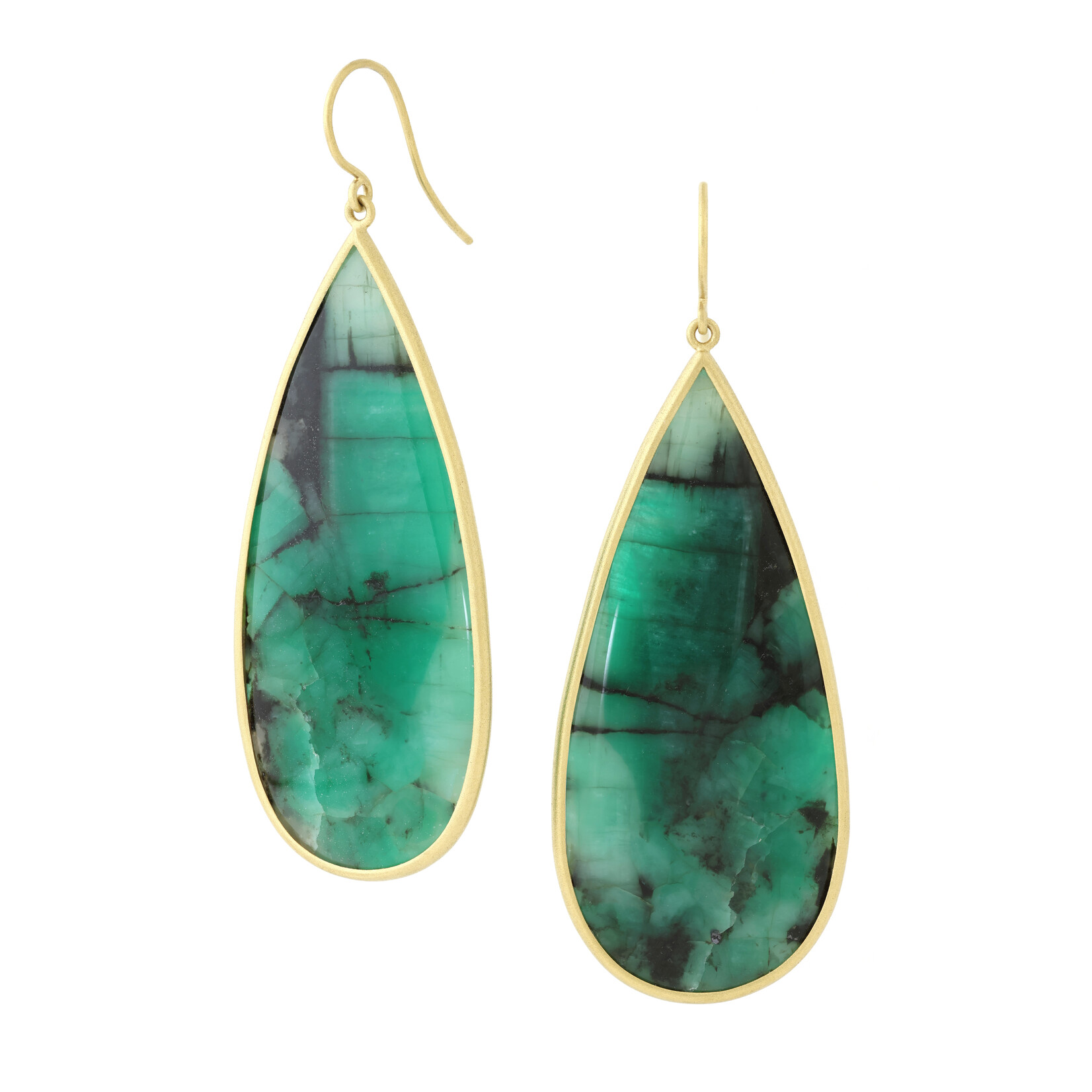 Baxter Moerman Emerald Slice Drop Earrings