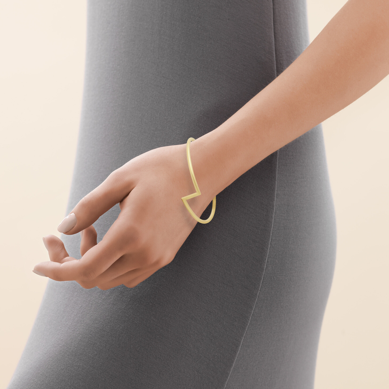 Baxter Moerman Ziggy Bangle 18K Matte Yellow 3mm wide