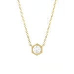 Baxter Moerman Hex Solitaire Necklace  with 1/2 carat