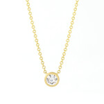 Baxter Moerman 18K Bezel-Set Diamond Solitaire Necklace 3/4ct