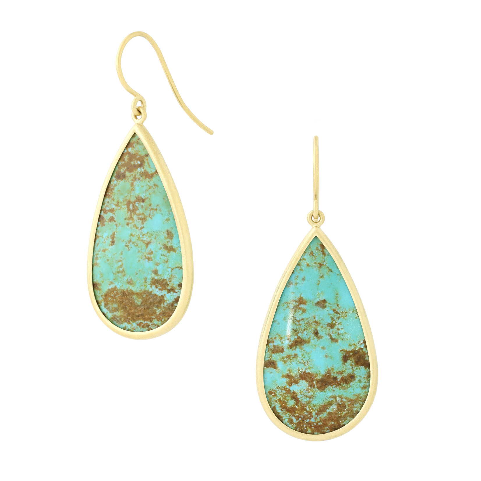 Baxter Moerman Number 8 Mine Turquoise Drop Earrings