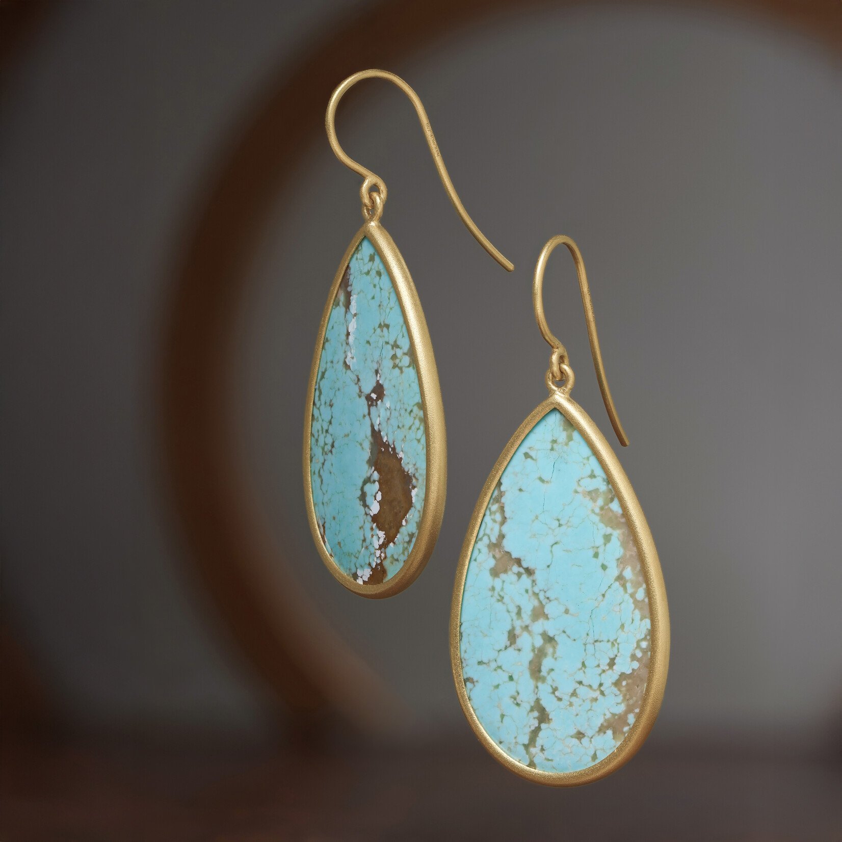 Baxter Moerman Mine 8 Pale Blue Turquoise Drop Earrings