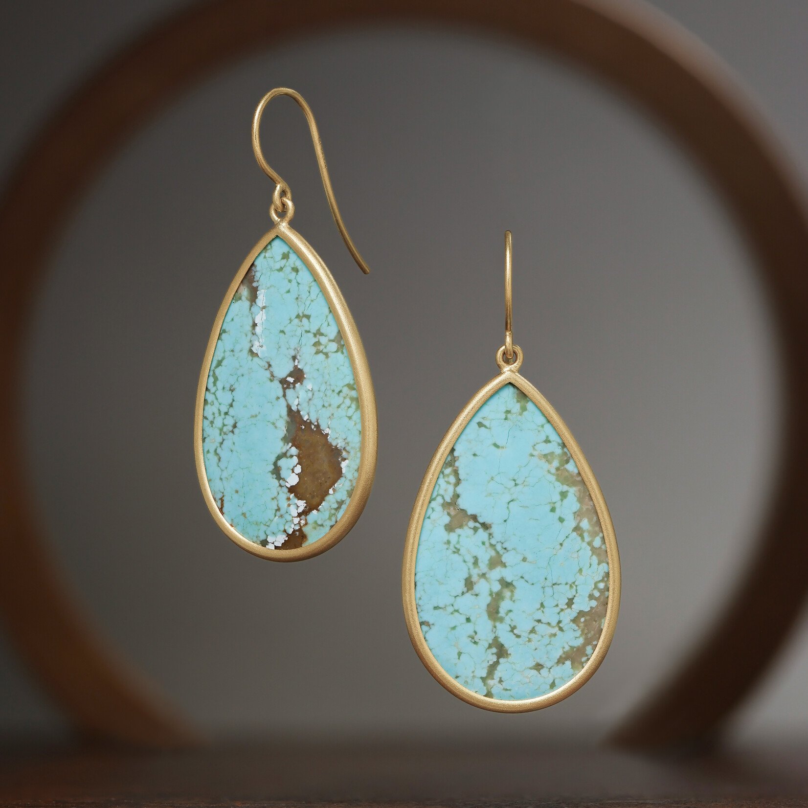 Baxter Moerman Mine 8 Pale Blue Turquoise Drop Earrings