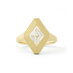 Baxter Moerman Ripple Ring with Lozenge Diamond