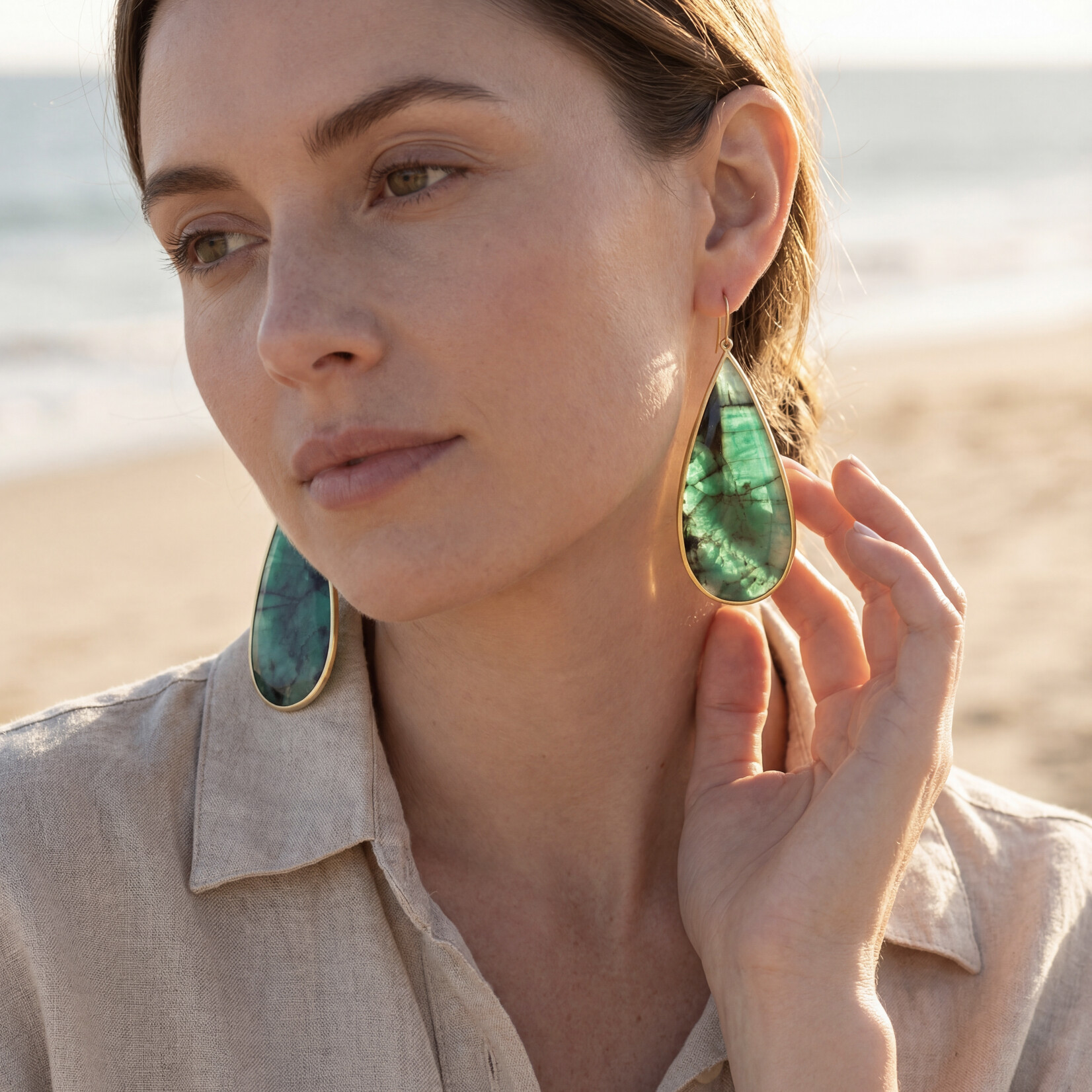 Baxter Moerman Emerald Drop Earrings