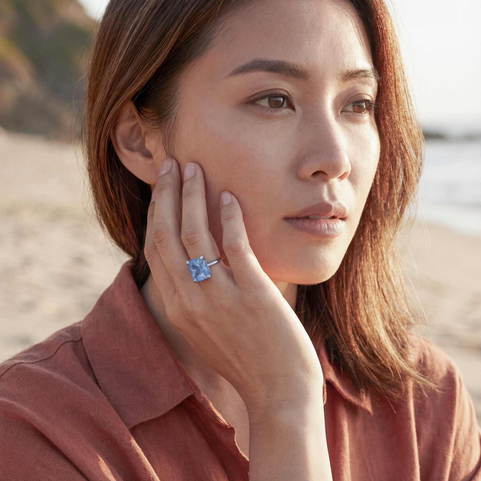 Baxter Moerman Codie Ring with Silky Blue Sapphire