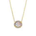 Baxter Moerman Coco Necklace with 0.98ct Australian Crystal Opal & Diamonds