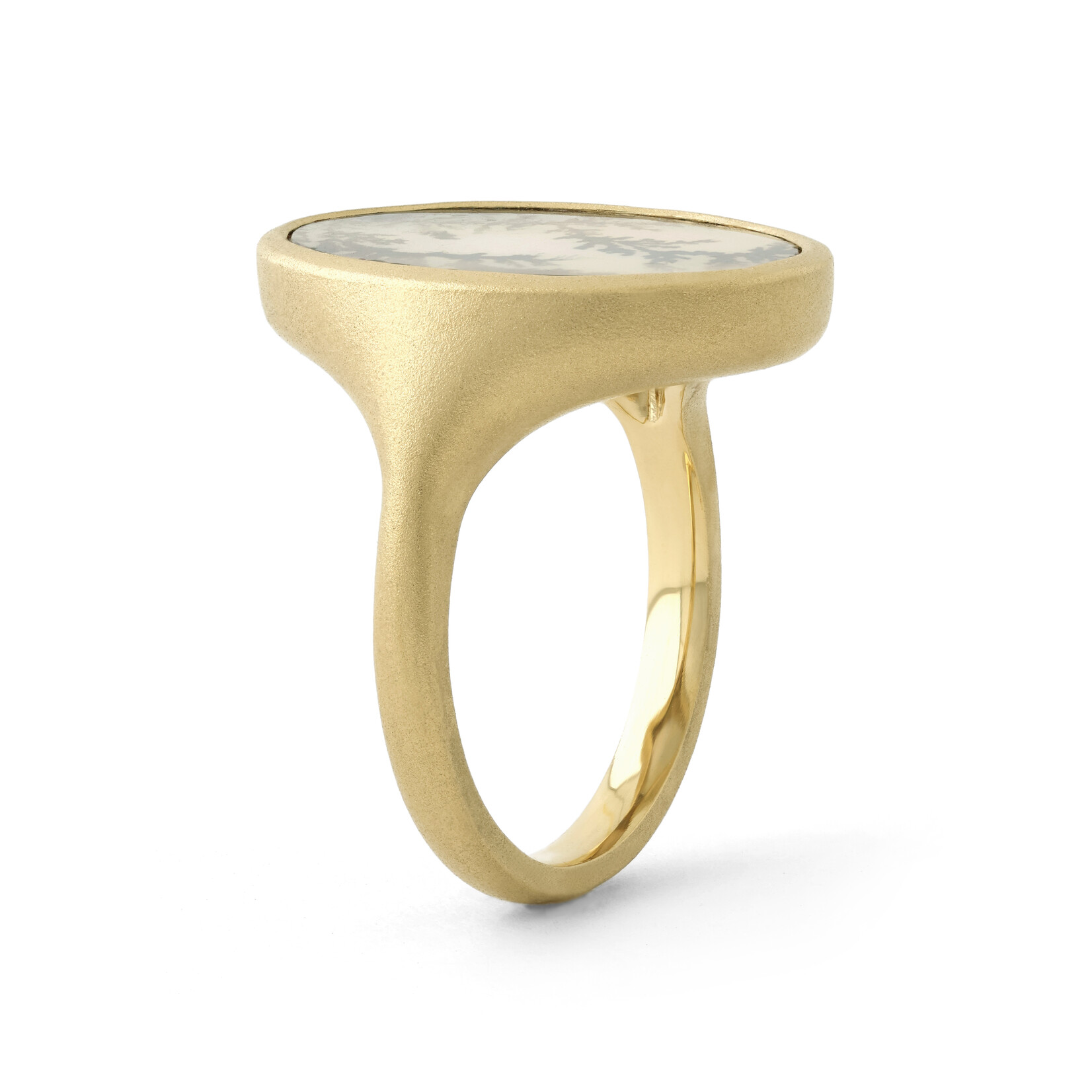 Baxter Moerman Kira Oval Dendritic Agate Ring