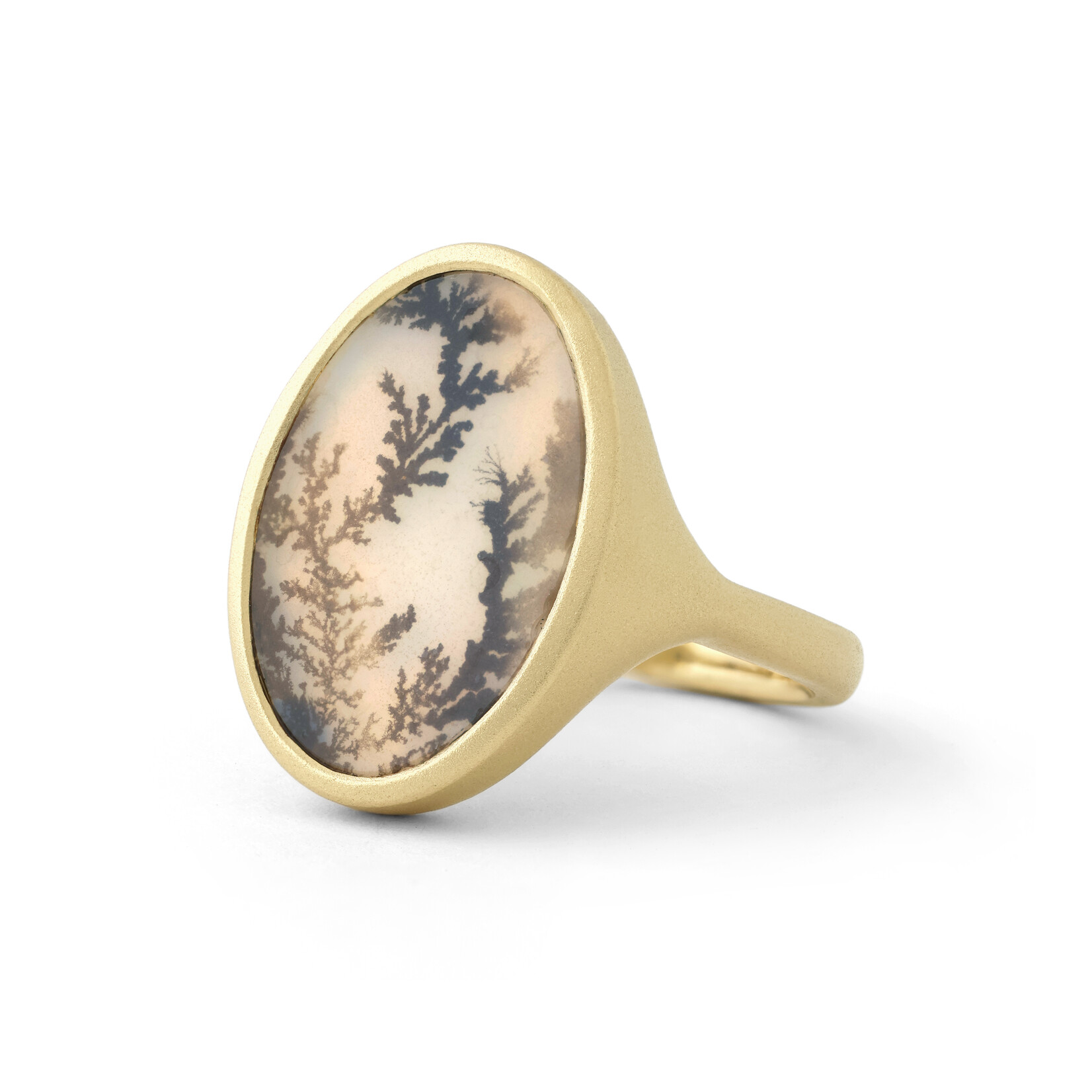Baxter Moerman Kira Oval Dendritic Agate Ring