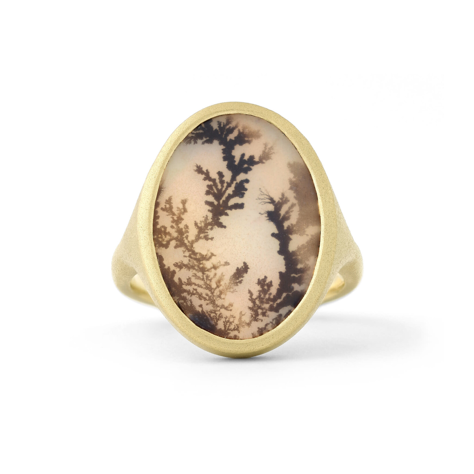 Baxter Moerman Kira Oval Dendritic Agate Ring