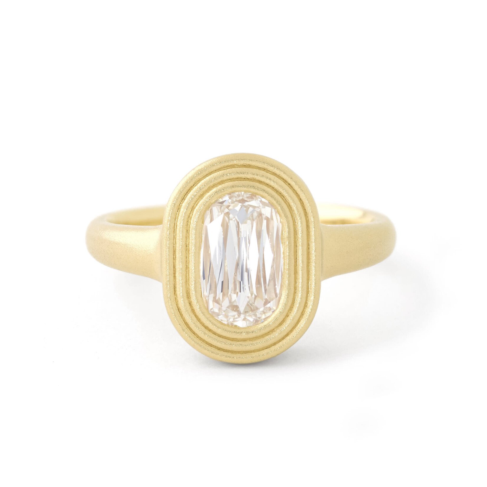 Baxter Moerman Ripple Ring with Scissor Cut Diamond