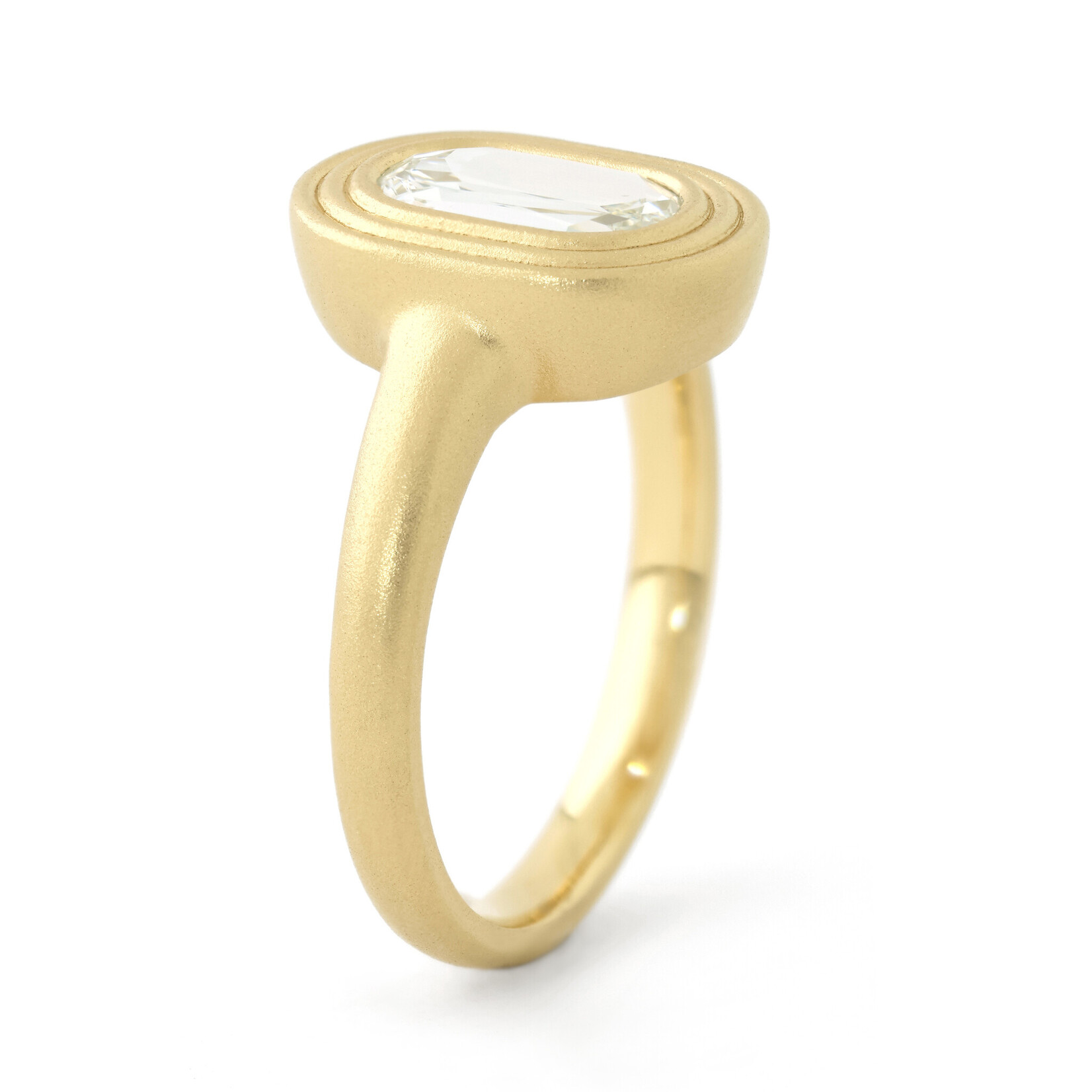 Baxter Moerman Ripple Ring with Scissor Cut Diamond